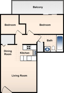 2 Bed / 1 Bath / 678ft² / Availability: Please Call / Deposit: $300 / Rent: $920